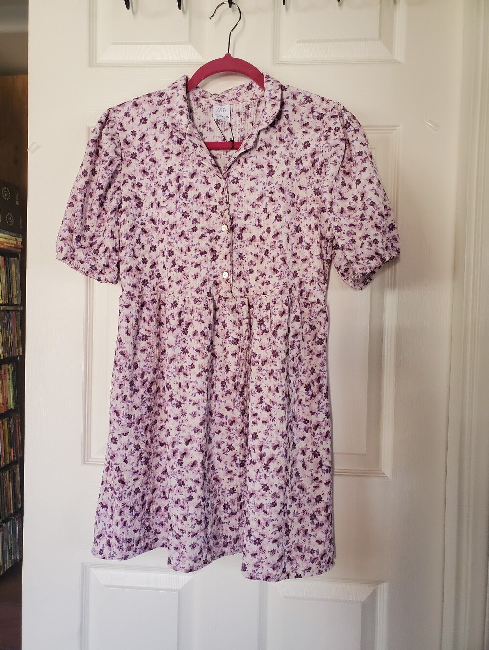 Zara Floral Girls Dress Sundress Bohemian Peasant Short Sleeve Loose Fit Size 13